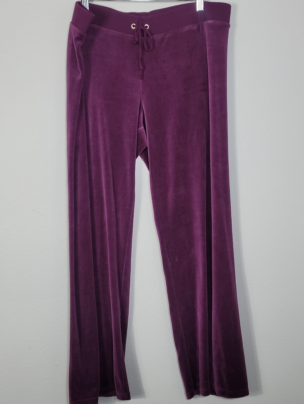 Juicy Couture Wide Leg Pull On Pants Size XL Purple Y2K 2000s